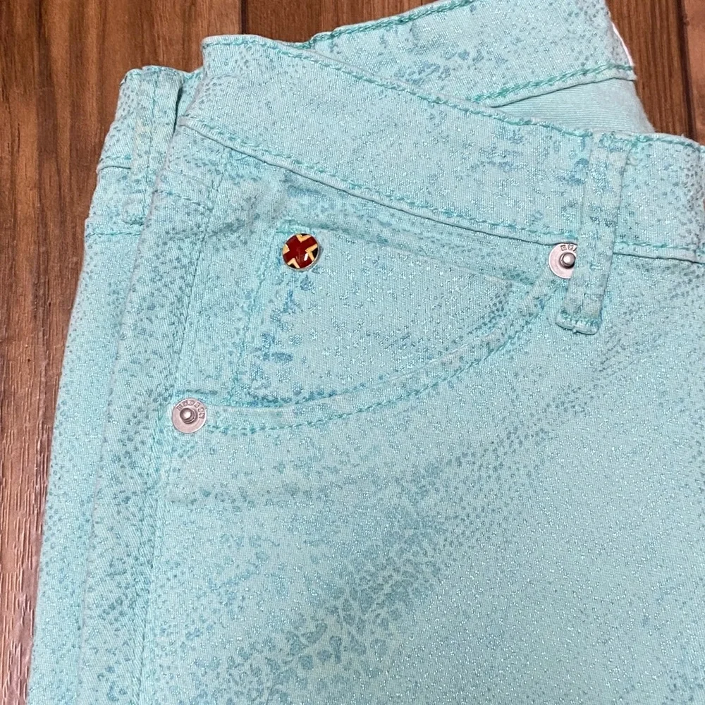 Hudson Girls Metallic Print Flap Pocket Jeans